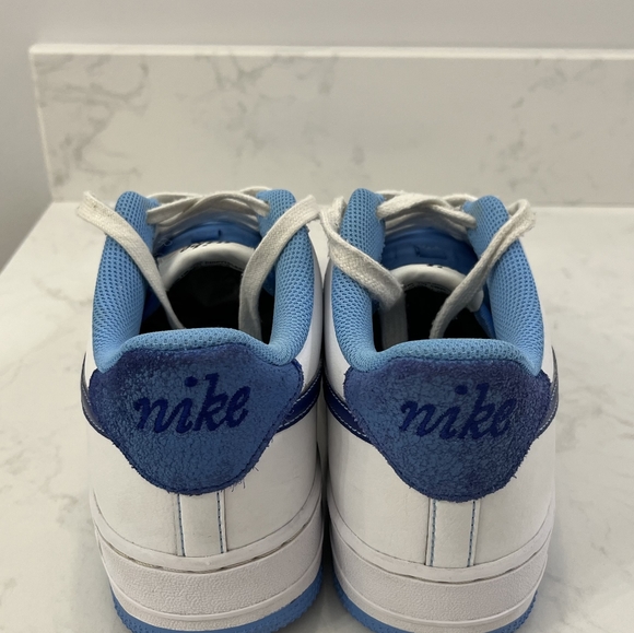 Nike Air Force 1 Low S50 White University Blue (GS) size 7Y - Picture 4 of 6